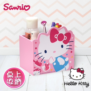 【百科良品】Kitty凱蒂貓 造型小物收納盒 桌上收納 文具收納 筆筒(正版授權台灣製)