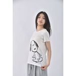 (S) peanuts卡通白色短袖上衣二手衣, , large