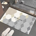 Nano suede soft diatomaceous earth water-absorbent anti-slip floor mat, , large