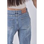 (L) by gentle b韓牌高腰丹寧牛仔質感藍色長褲二手衣, , large