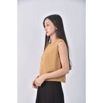 (L) nancy質感素面棕色上衣二手衣, , large