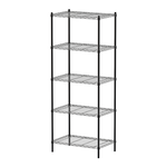 【Y HOUSE】70x45x180cm Lightweight Five-layer Iron Rack Iron Rack Shelf - Painted Black, , large
