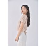 (S) superemelala質感杏色長袖上衣二手衣, , large