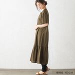 日本【SHONAGON】印度有機棉魚擺短袖洋裝, , large