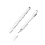 (4入組)【DP15極地白】筆夾款圓盤細字電容觸控筆, 白, large
