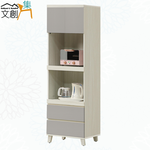 【文創集】泰勒曼2尺雙拉盤二抽電器櫃/高餐櫃(客約商品), , large