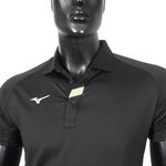 Mizuno 男 短袖 POLO衫 運動 休閒 抗紫外線 抗菌 抑臭 彈性 舒適 美津濃 黑 [32TAB01609], , large