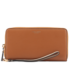 MARC JACOBS THE SLIM 84 山羊皮撞色附提把長夾/焦糖/奶茶色, , large