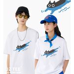 JZ TEE 黑貓潛水艇 印花短袖T恤, , large