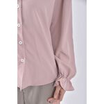 (M) 日系粉色長袖上衣二手衣, , large