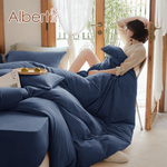 【Albert家居】素色親膚棉 床包兩用被組 特大7尺 (多色任選/6x7尺/台灣製造), , large
