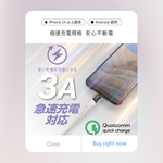 【A+全新福利品】 REAICE Type-C to Type-C 1.2M 耐磨編織充電線 60W快充/傳輸線/多色可選, , large