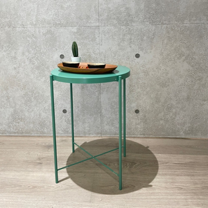 Taiwan-Made Nordic Style Round Side Table Coffee Table Bedside Table Tray Table Single/Double Layer Living Room Sofa Table Low Table Industrial Style Furniture