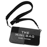 MARC  JACOBS The Denim 棉質牛仔迷你翻蓋包(黑色), , large