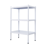 【Y HOUSE】60x35x90cm three-layer hole-free iron plate storage rack rack iron rack - paint white, , large