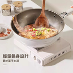 【上手家居】輕量鈦陶瓷不沾鍋 34cm 白色(鍋子不沾鍋/不沾鍋炒鍋/深炒鍋/不沾炒鍋), , large