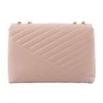 TORY BURCH Kira 縫線設計翻蓋肩背/斜背鍊包/沙色, , large