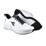 DIADORA迪亞多那 戰狼專業慢跑鞋 男運動鞋 男鞋 寬楦 透氣 耐用 反光 吸震 減壓 輕量 氣墊乳膠鞋墊 白黑 黑, , large