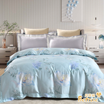 【Betrise】 Simple Blue | C Energy Series 300-Thread 100% Pure Tencel™ Light-Quenched Graphene Quilt/Double-Use Quilt Cover (182 x 212 cm), , large