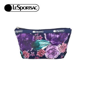 |快速出貨|Lesportsac Small Sloan Cosmetic 小型收納梯形化妝包/ 繪染花卉
