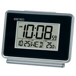 SEIKO 精工 雙鬧鐘貪睡電子桌鐘 QHL068K, , large