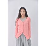 (S) 質感V領粉色外套二手衣, , large