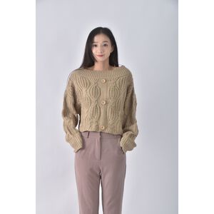 (F) 【房業涵私服】serissa寬鬆棕色毛衣二手衣
