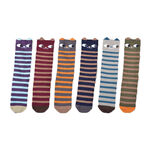 【現貨】MIT台灣製趣味萊卡止滑兒童長襪-嘿嘿貓 HP5023, , large