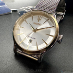 [星晴錶業]MASERATI手錶,42mm,R8853118001銀白色錶面金色錶殼銀色精鋼錶帶款, , large