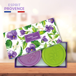 〔本野有限公司〕法國ESPRIT PROVENCE奢華植物皂禮盒組(紫羅蘭&馬鞭草)香皂100g*2入裝  -1入組, , large