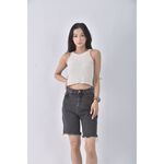 (S) 【安于晴Charlene私服】bar bar高腰丹寧牛仔質感五分灰色短褲二手衣, , large