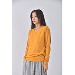 (S) 10mile韓牌質感V領黃色長袖上衣二手衣, , large