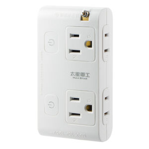 太星電工大間距2P+3P 2開4插旋轉插座