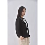 (M) iris girls寬鬆黑色長袖上衣二手衣, , large