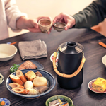 【日本孔雀Peacock】不鏽鋼真空斷熱 酒燗器+德利陶瓷 清酒壺 溫酒器 溫酒壺 居酒屋 兩件套-(330ML), , large