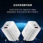 【GC】充滿快樂 35W 雙孔GaN氮化鎵充電器 USB-C*1+USB-A*1 快充頭|TYPE-C|手機/筆電充電器, , large