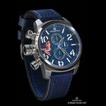 elegantsis JF48QS機頭藝術-女郎計時手錶-藍/48mm ELJF48QS-OU02LC, , large