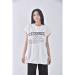 (XL) monday weekend質感字母白色上衣二手衣, , large