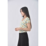 (S) uniqlo花卉白色短袖上衣二手衣, , large