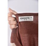 (S) chante羊毛松鼠棕色長袖上衣二手衣, , large