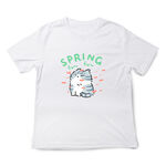 JZ TEE Spring Special Edition-Cat with Cherry Blossoms Graphic Tee, , large