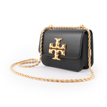 TORY BURCH Eleanor 大標誌翻蓋小款二用包/黑色, , large