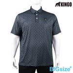 KINGO-大尺碼-男款 排汗POLO衫-藍綠-413203, , large