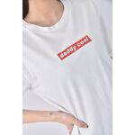 (S) meier q棉質純棉白色短袖上衣二手衣, , large