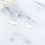 【Angel & Me】大白鯊 鯊魚 s925 純銀 耳環 耳勾 (可改夾式) 情人節 聖誕節禮物, , large