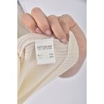 (S) cotton inn針織高領白色短袖上衣二手衣, , large