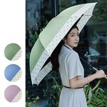 【周周生活】雨傘 現貨 直傘 陽傘 遮陽傘 法式拼色金柄彎頭直傘 日本傘 晴雨傘 輕量雨傘 防潑水 抗uv傘 快速出貨, , large
