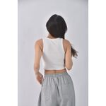 (M) air space lady質感運動棉質無袖白色上衣二手衣, , large