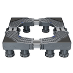 【YV61286】加大通用型雙管 8腿4雙輪冰箱洗衣機烘乾機 底座托架 可伸縮萬向輪移動置物架 直立滾筒通用, , large