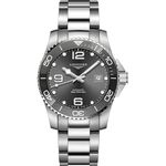 LONGINES 浪琴 深海征服者浪鬼陶瓷潛水機械錶-灰x銀/41mm L37814766, , large